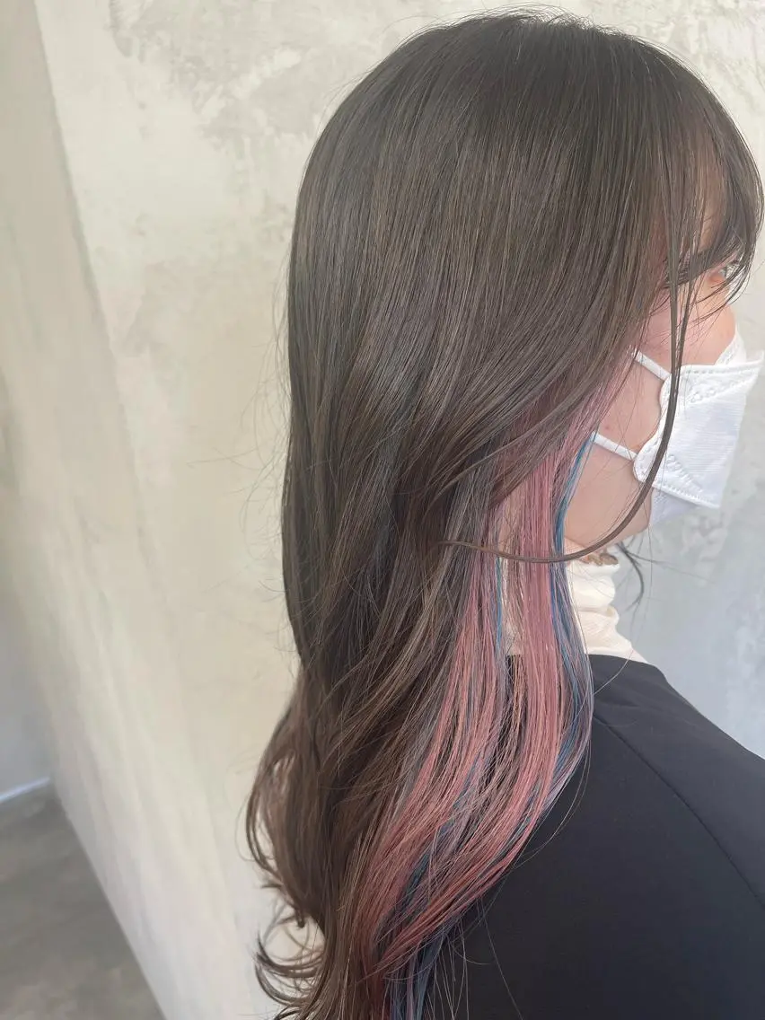 ロング カラー インナーカラー ピンクカラー ダブルカラー /まつ毛パーマ🎀のヘアスタイル