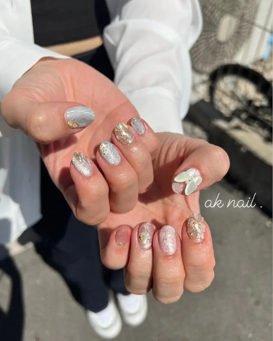 ネイル マグネットネイル ハンドネイル ak nail .のネイルデザイン