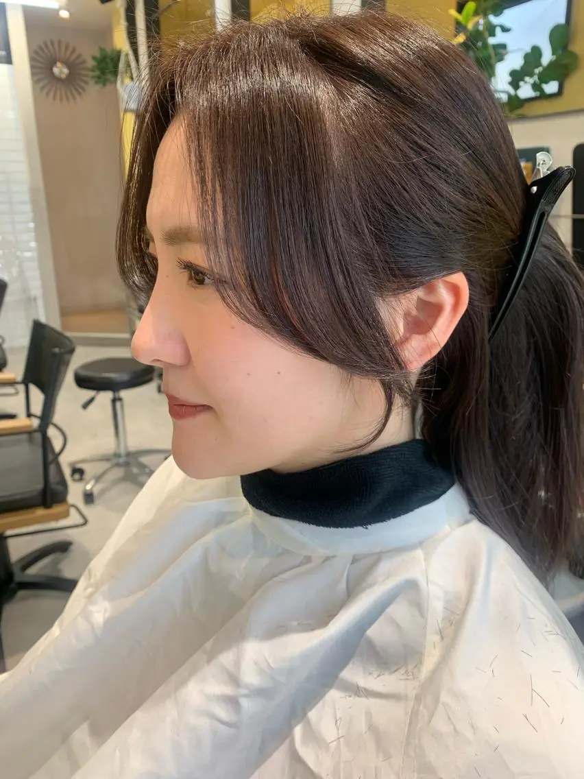 ロング カラー 韓国風ヘア hubhair レイヤー/透明感のヘアスタイル