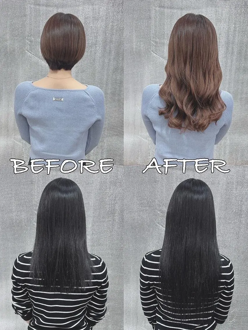 ロング カラー ヘアアレンジ シールエクステ バレイヤージュ ブリーチ ケアブリーチ ダブルカラー MISA ミサのヘアスタイル