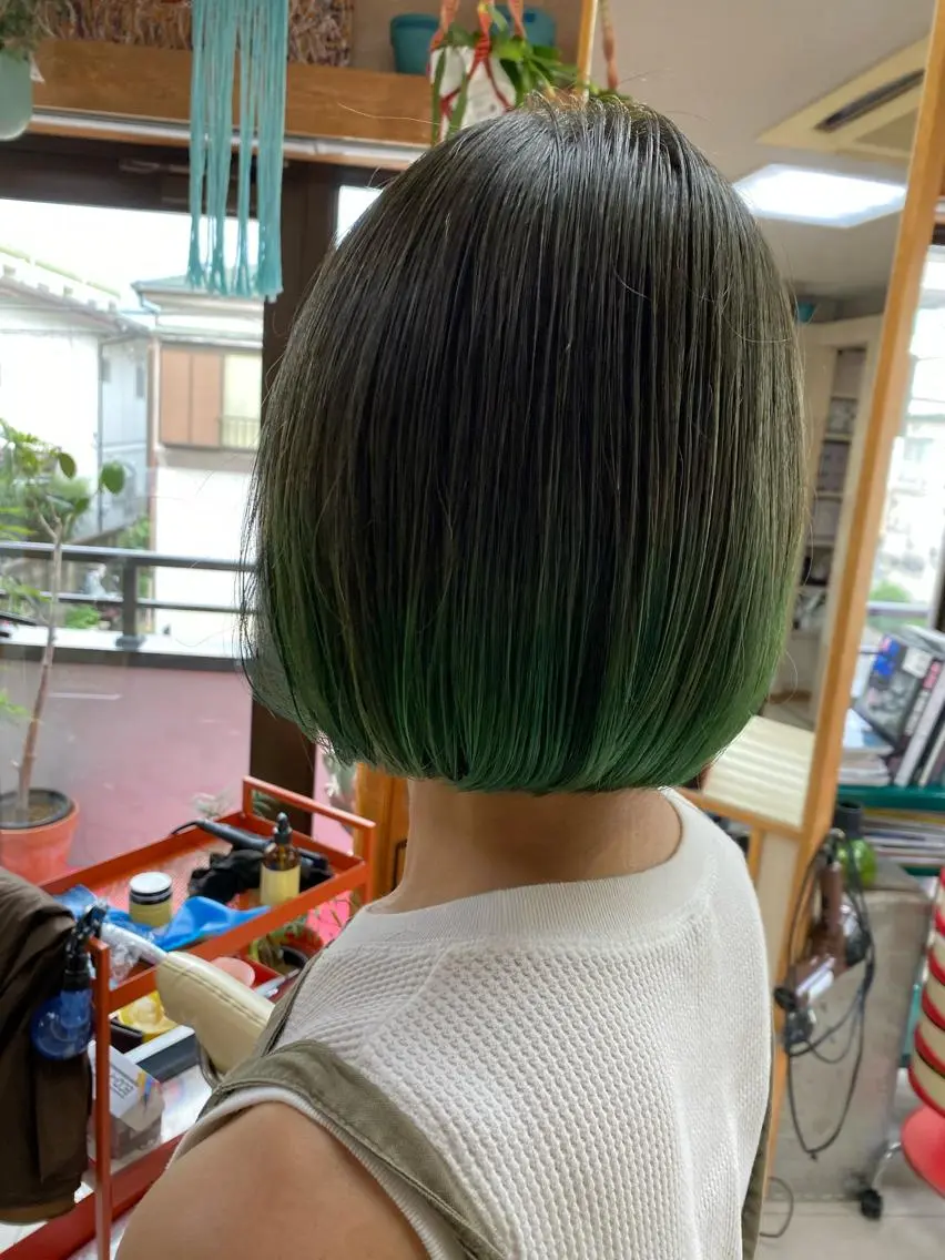 ミディアム ボブ カット ヘアカラー Moca 〰️のヘアスタイル