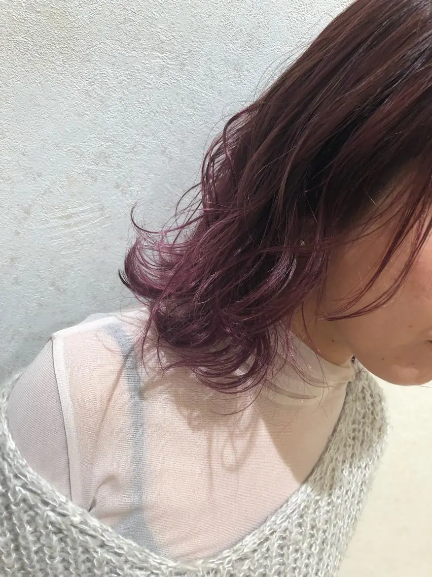 ミディアム カラー 樋渡 侑希のヘアスタイル