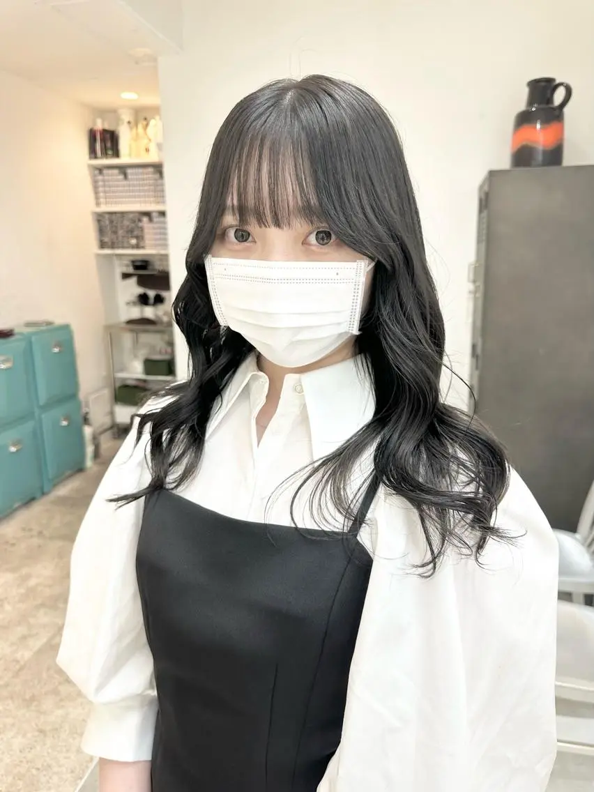 ミディアム カラー ヘアカラー トリートメント ヘッドスパ ヘアセット kai .のヘアスタイル