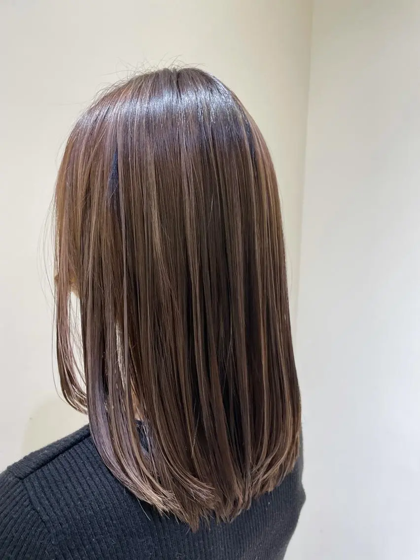 ロング カラー ハイライトカラー ハイライト ARMONY秋山輝也 コテ巻き風パーマ特化のヘアスタイル