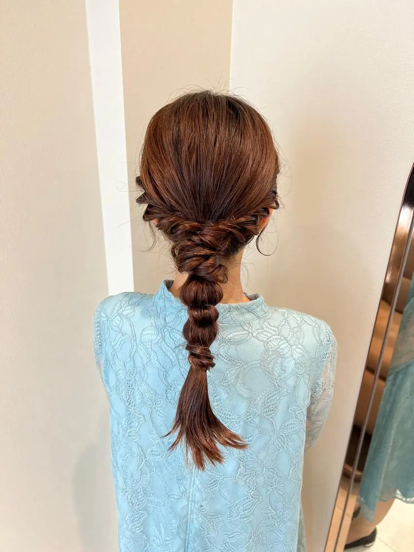 ロング ヘアアレンジ ヘアセット THINK SHOP sakiのヘアスタイル