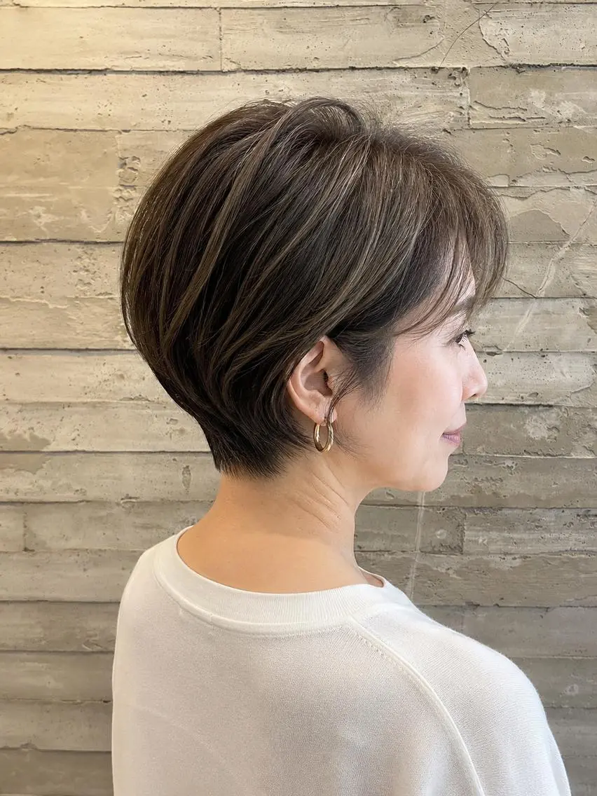 ショート ハイライト ショートヘア ショートカット │ 白髪ぼかし│ゆうまのヘアスタイル