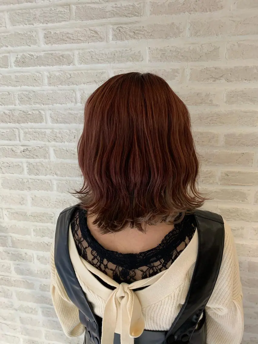 ミディアム カラー カット ヘアカラー トリートメント ヘアセット ✄折橋 彩花🐶🍑のヘアスタイル