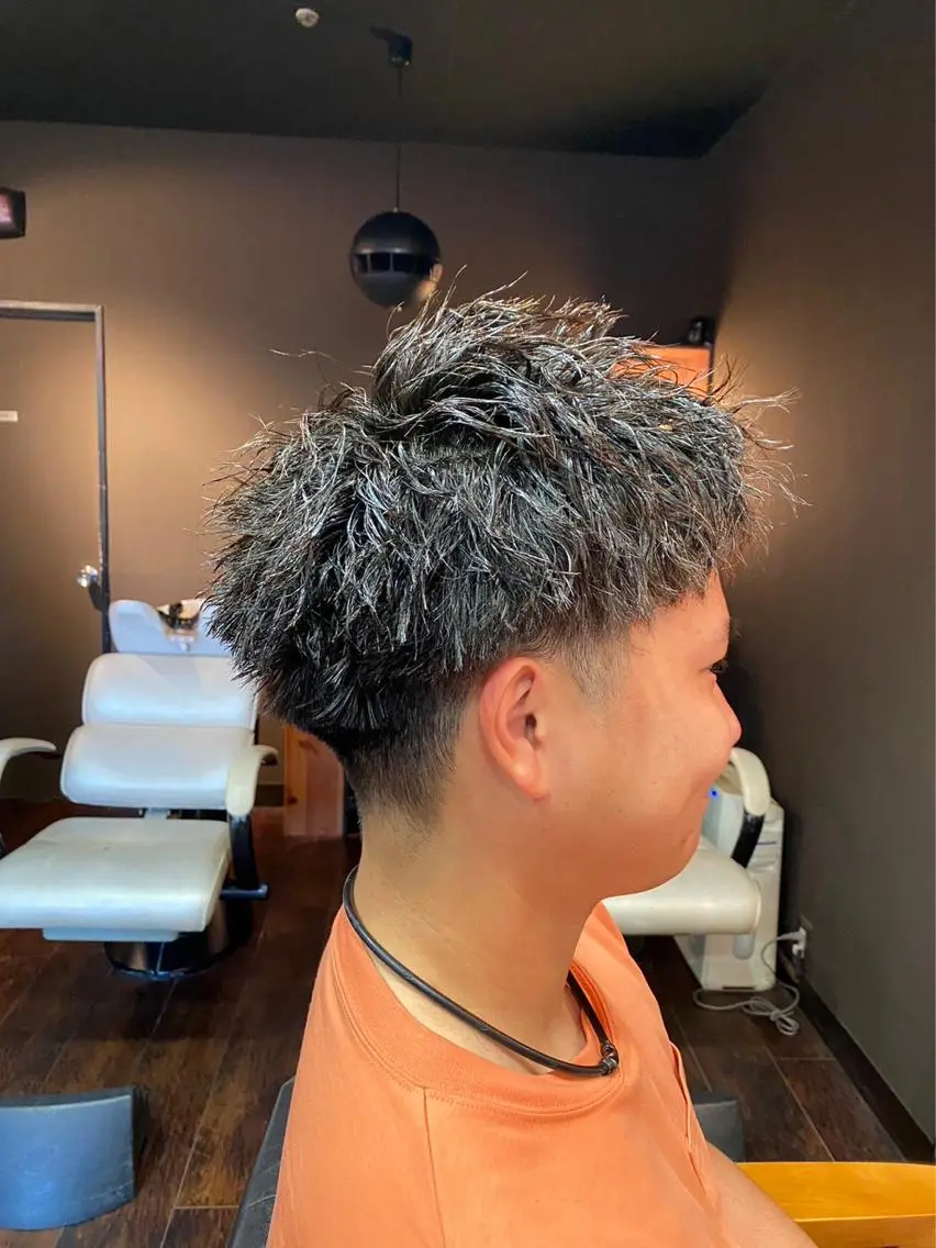 パーマ メンズ 木下 龍斗のヘアスタイル
