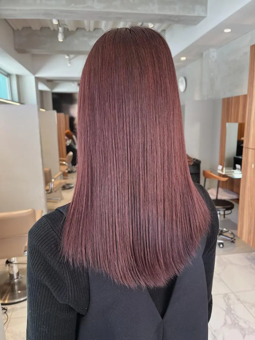 カラー 🫒🫒ブリーチなし 艶カラー🫒ヤマシロのヘアスタイル