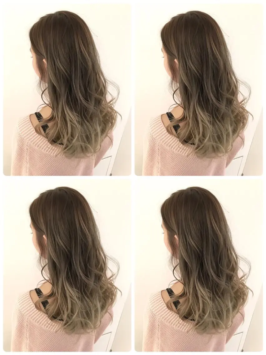 セミロング カラー ハイトーンブリーチ 土坂　由志【京都】のヘアスタイル
