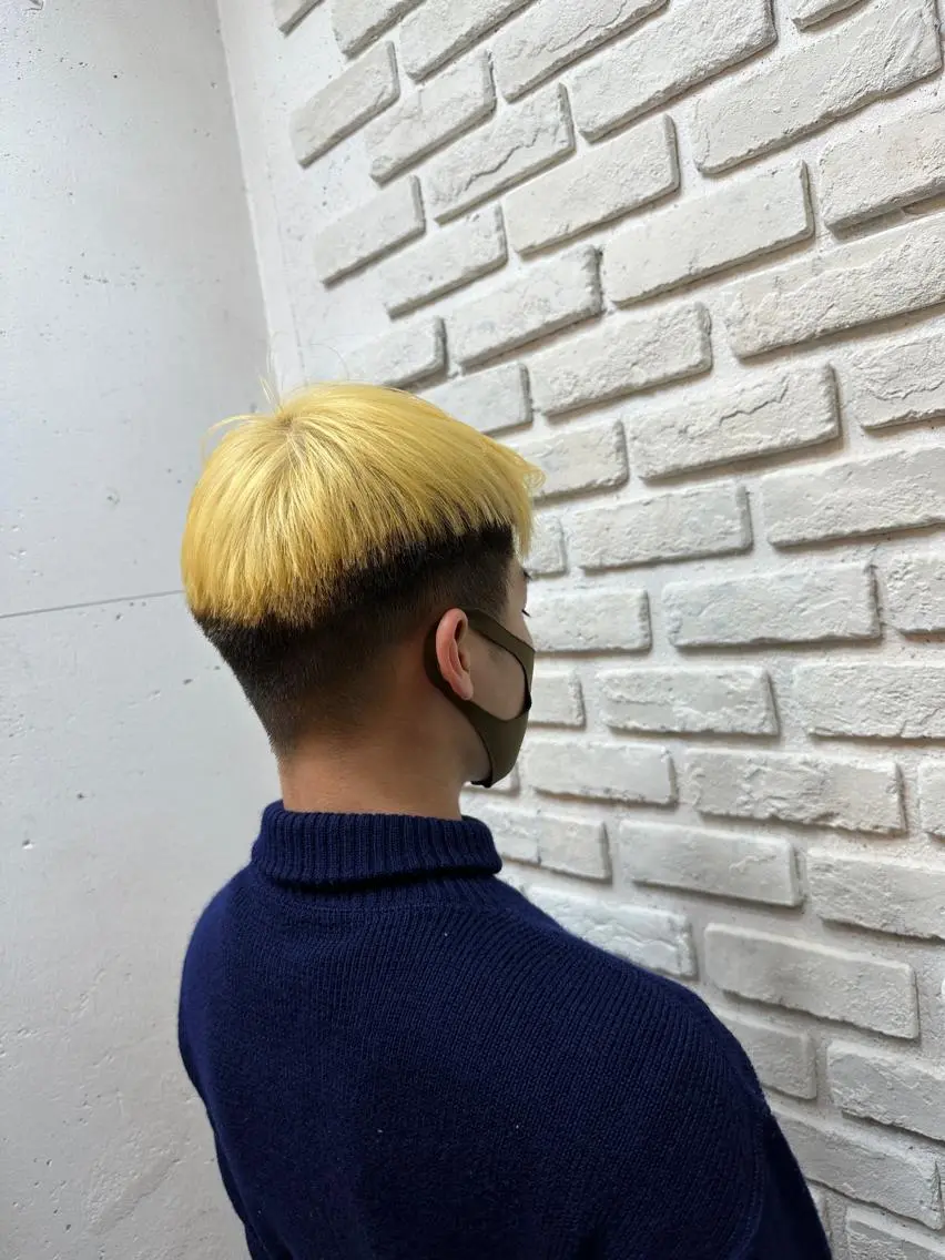 ショート カラー イエローカラー 池袋駅徒歩4分 hondaのヘアスタイル