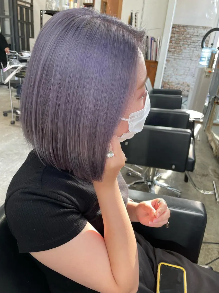 ショート ヘアカラー トリートメント 大内 志穂のヘアスタイル