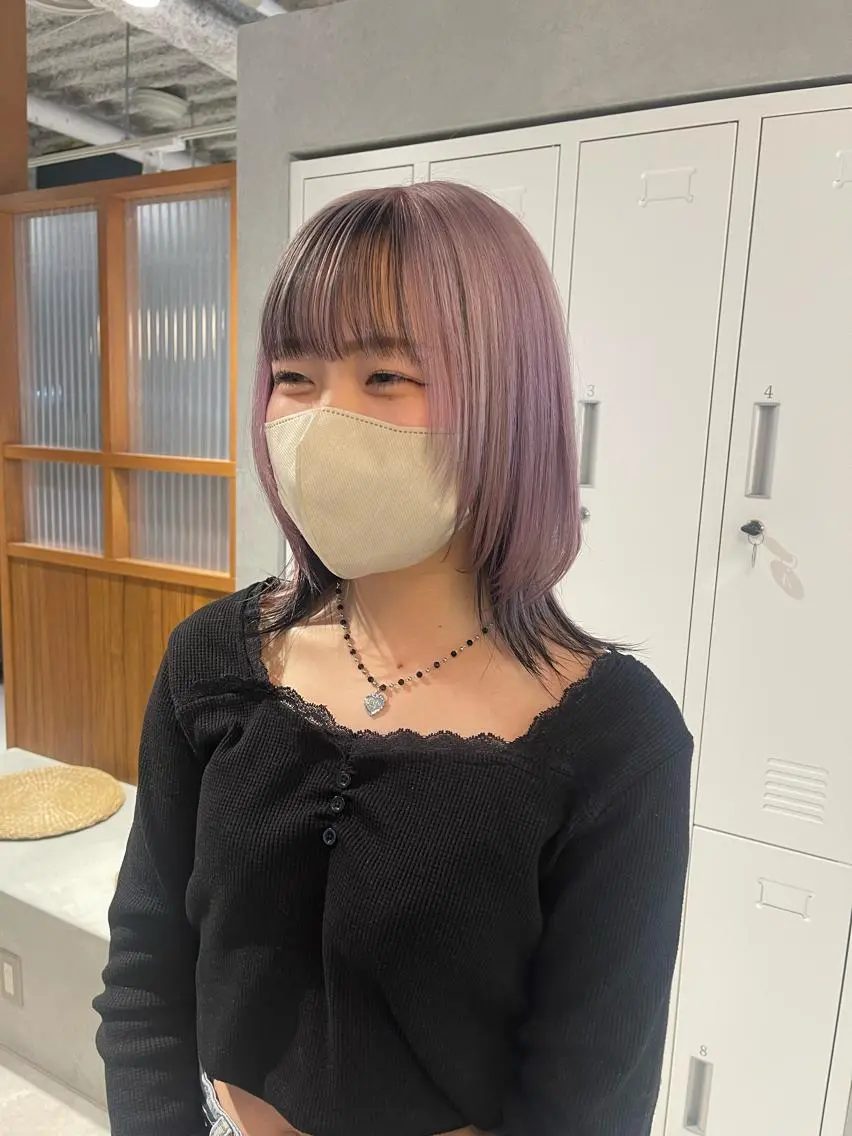 ショート カラー ピンクカラー ヘアカラー トリートメント 店長 MANAMI 艶カラー／骨格ボブのヘアスタイル