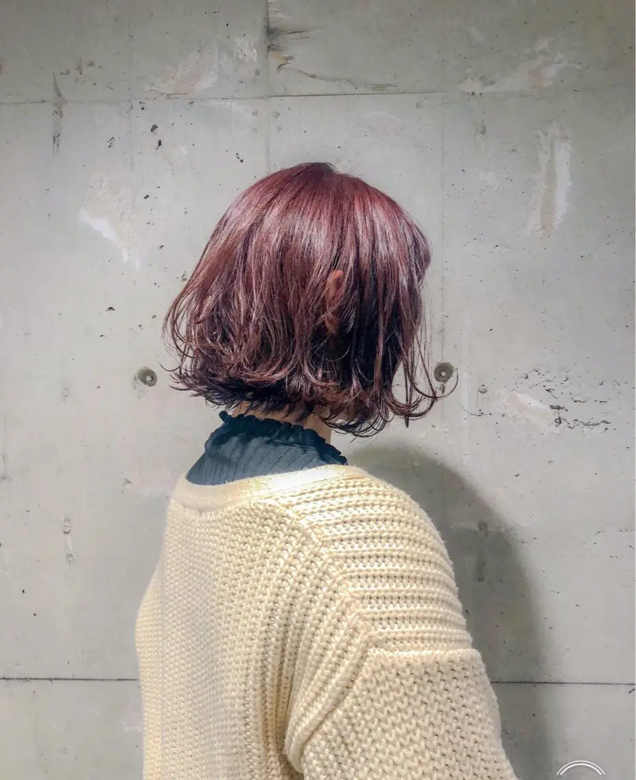 ショート カラー パーマ ヘアアレンジ ネイル マツエク・マツパ ピンクカラー カラーマツエク ピンク 当日予約⭕️ Rene’（ルネ）のヘアスタイル