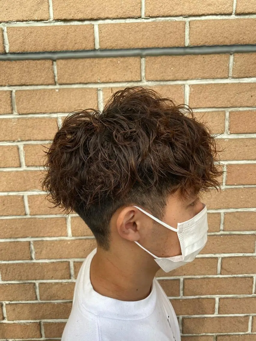 メンズ カット パーマ ヘアセット メンズブリーチカラー /パーマ ごーた立川のヘアスタイル