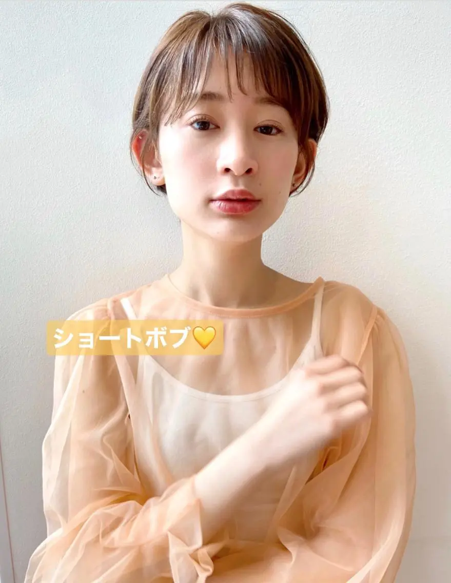 ショート カラー ショートボブ ボブ ショートヘア 木下 奈々のヘアスタイル