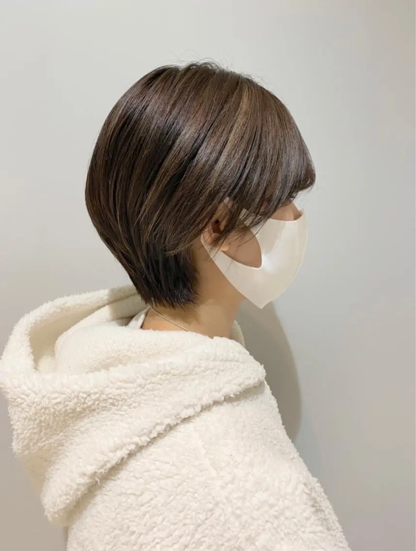ショート カラー ハイライトカラー ハイライト ショートヘア ボブ/salut町田 🧡kanaのヘアスタイル