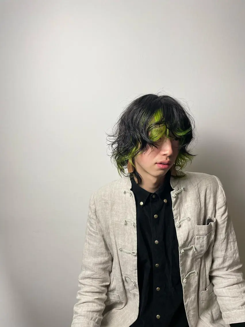 カラー パーマ メンズ ミストバング フェイスフレーミング IMAI SHINGOのヘアスタイル