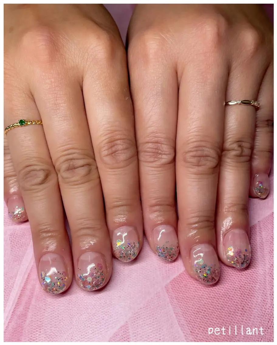 ネイル アートネイル グラデーション ラメ(グリッター) nail salon petillantのネイルデザイン