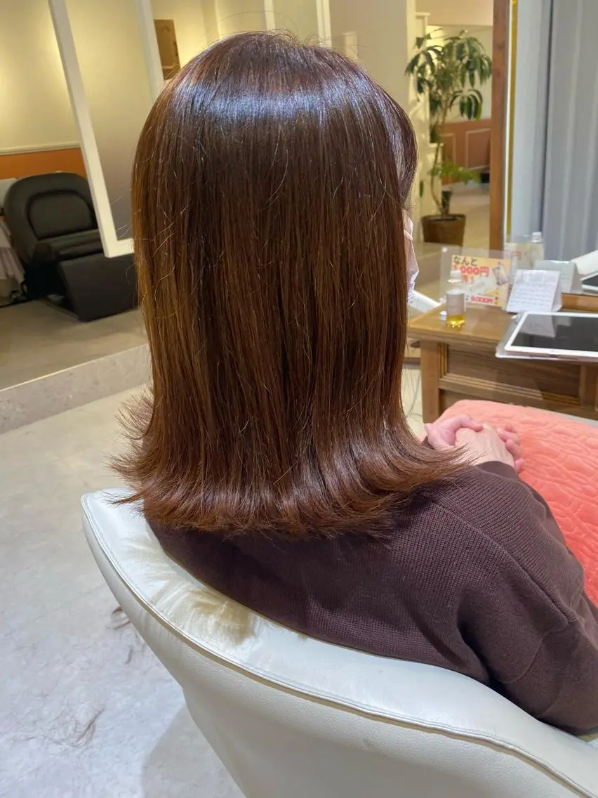 ミディアム カット トリートメント 梛木 唯のヘアスタイル