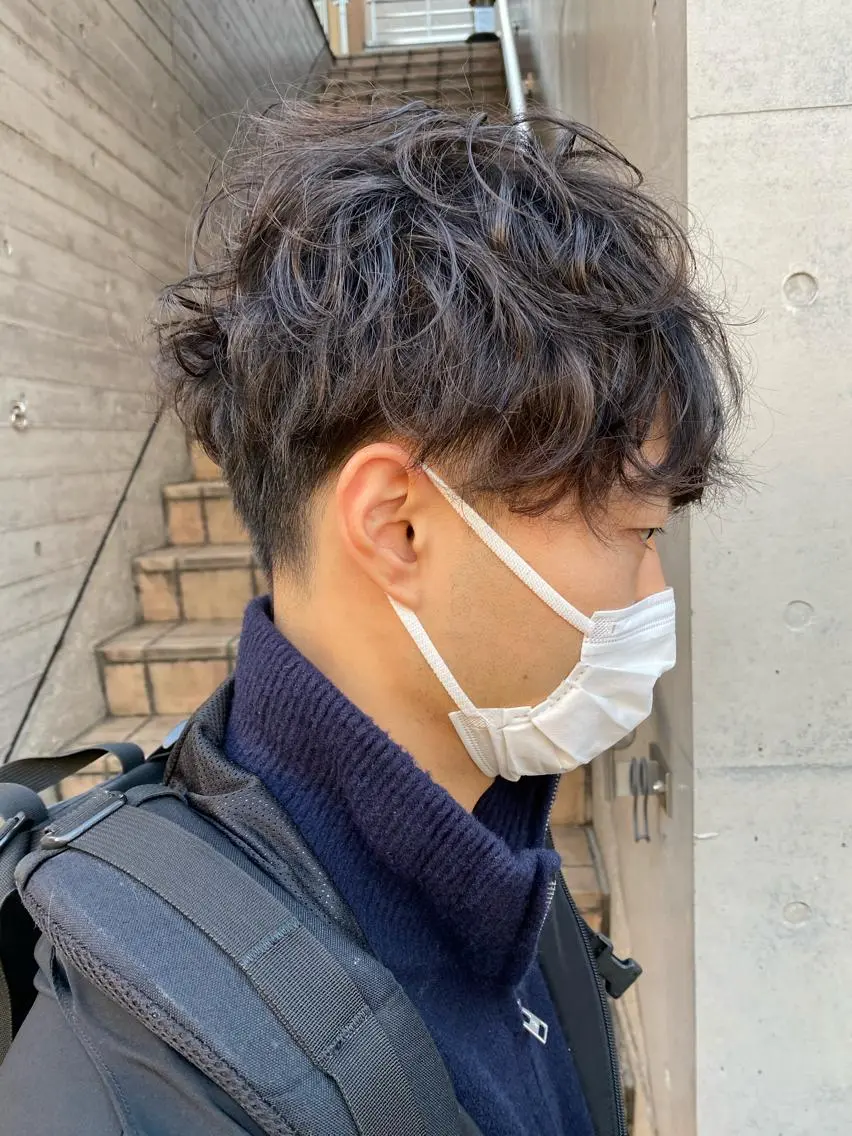ショート パーマ メンズ ブリーチなし透け感/ マンツーマン/Ryoのヘアスタイル