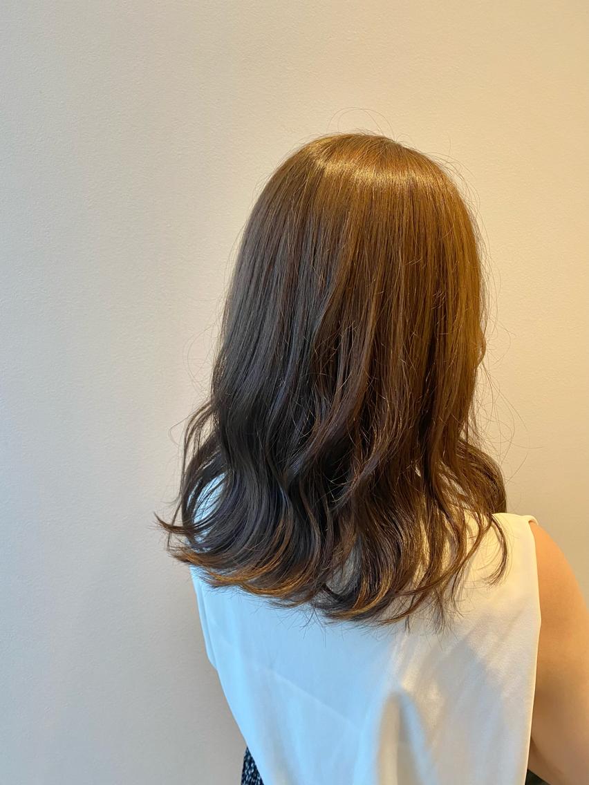 セミロング カラー アッシュ Rubik's 梅田茶屋町/叶莉のヘアスタイル