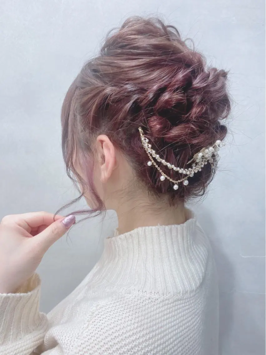 ロング カラー ヘアアレンジ FAAM Tsuneのヘアスタイル