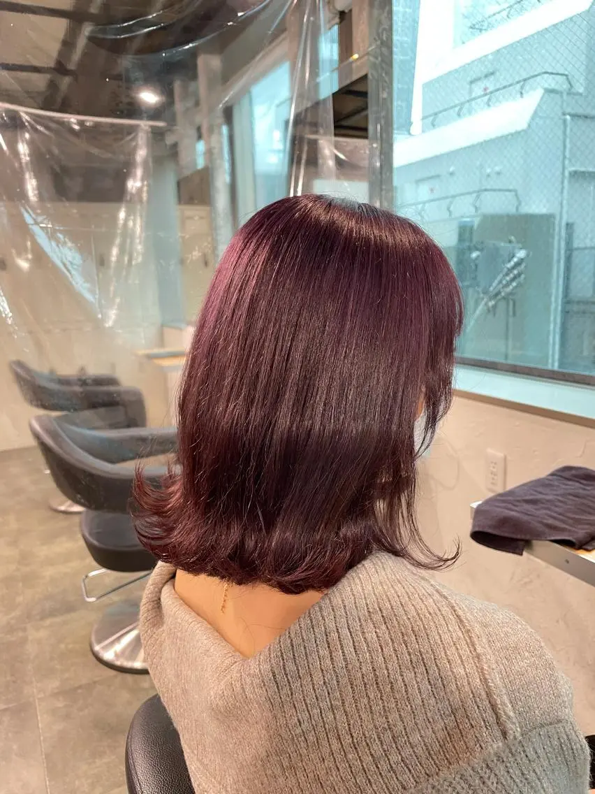 ミディアム カラー ラベンダーカラー ピンクカラー ピンクラベンダー カット ヘアカラー トリートメント ヘッドスパ ヘアセット ベージュカラー💖 やすひろのヘアスタイル
