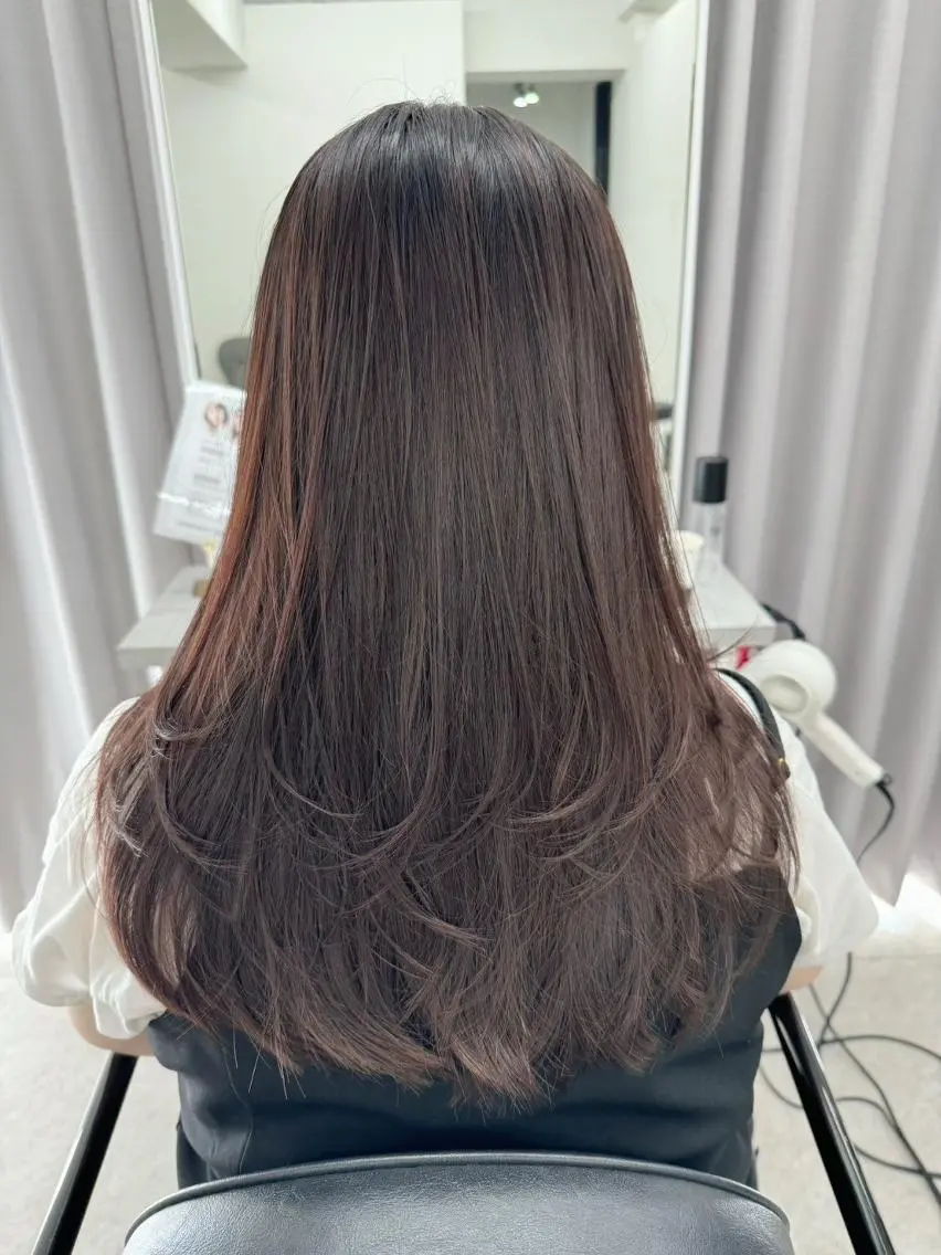 ロング カラー 髪質改善 縮毛矯正 カット ヘアカラー トリートメント ヘッドスパ newi fhami 吉祥寺のヘアスタイル