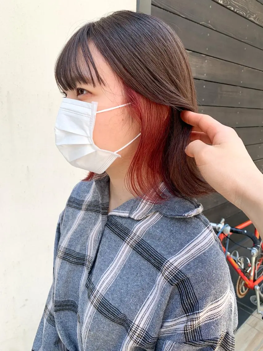 ショート カラー ヘアアレンジ ブリーチ ヘアカラー トリートメント yuka .のヘアスタイル