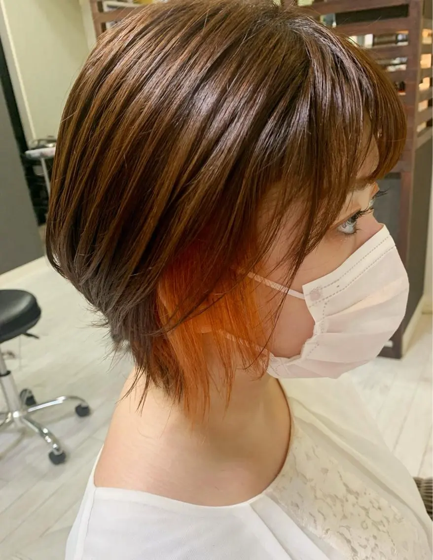 ショート カット ヘアカラー トリートメント マルナ本店 ペコのヘアスタイル