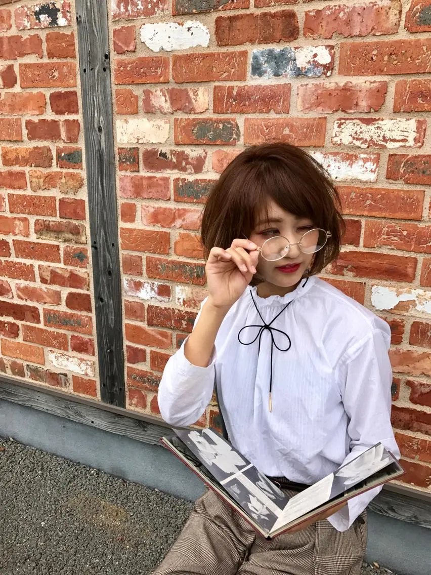ミディアム カラー アッシュ ベージュカラー ボブ MIZUKI🫧ྀི 韓国ヘアAFLOATのヘアスタイル