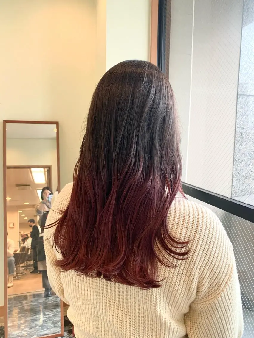 ロング カラー グラデーションカラー ピンクカラー ヘアカラー NUMBER 天王寺 🌼yuriのヘアスタイル