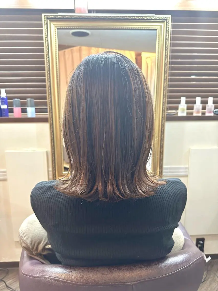 ミディアム カラー カット ヘアカラー トリートメント 🌱ケミカル美容師 未来を綺麗に🌱優吾のヘアスタイル