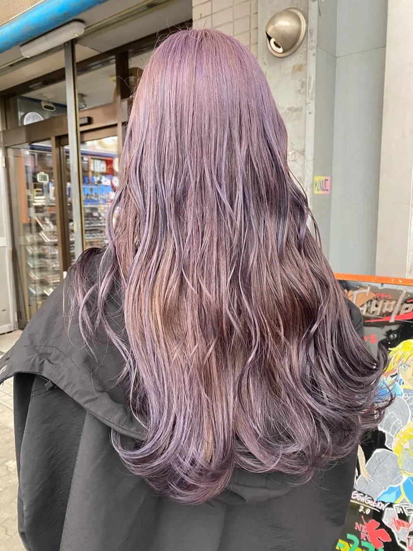 ロング ヘアカラー ゆぴ☾‪/推しカラー /ハイトーンのヘアスタイル