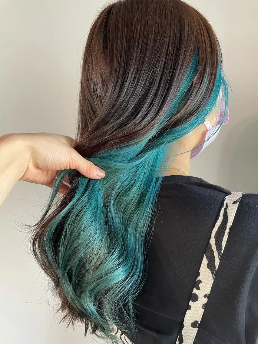 ロング カラー メンズ キッズ マツエク・マツパ アイブロウ ヘアカラー トリートメント 透明感カラー/推しカ ラー☁️JURAのヘアスタイル