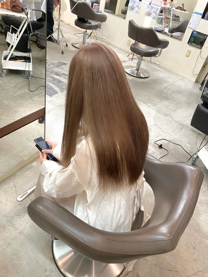 ロング ウチダ ユウヤのヘアスタイル