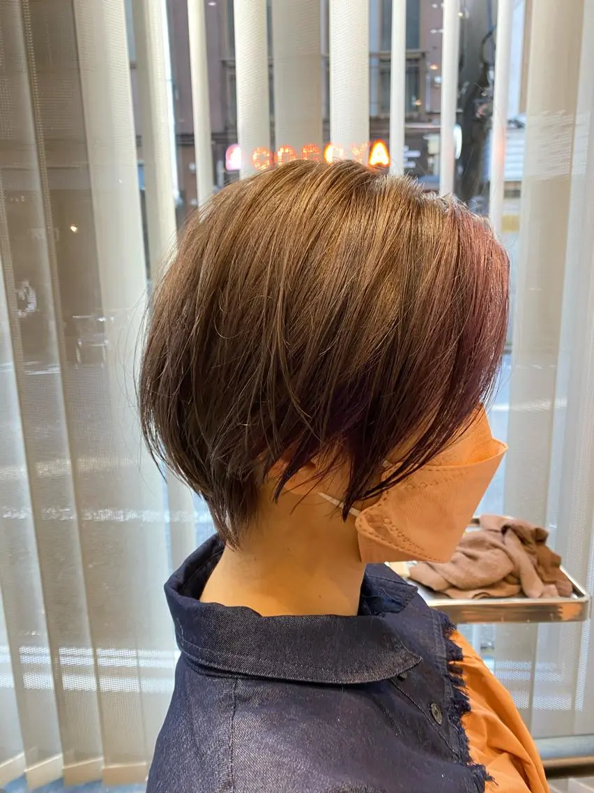 ショート カラー ラベンダーカラー ショートヘア 増子 祐太朗のヘアスタイル