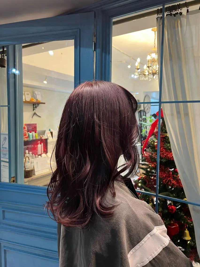 ロング カット ヘアカラー トリートメント ツヤカラー🫧Sae ネイルモデル募集中のヘアスタイル