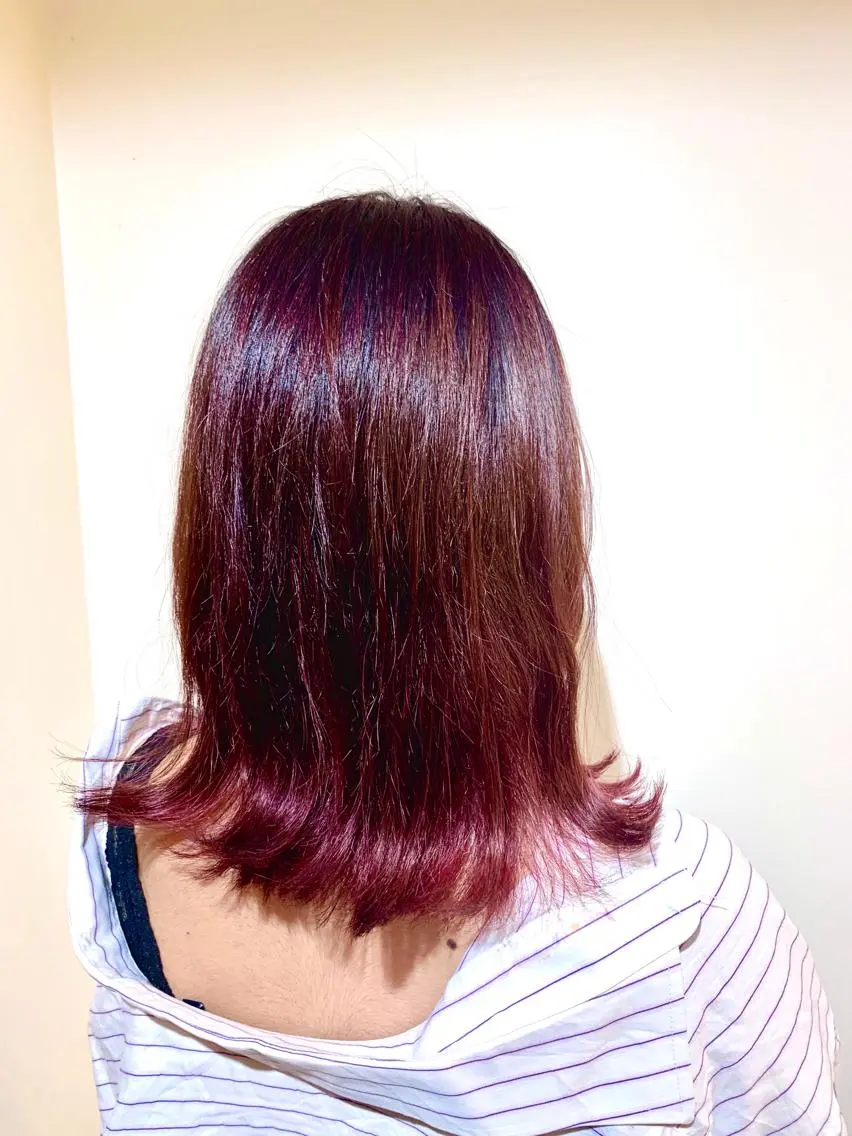 ミディアム カット ヘアカラー トリートメント 河野 行史のヘアスタイル