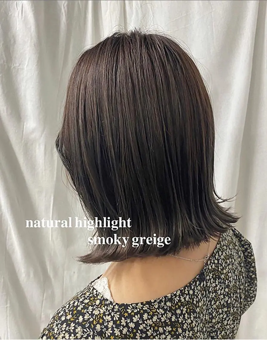 ミディアム ハイライト フクダ ジュリのヘアスタイル