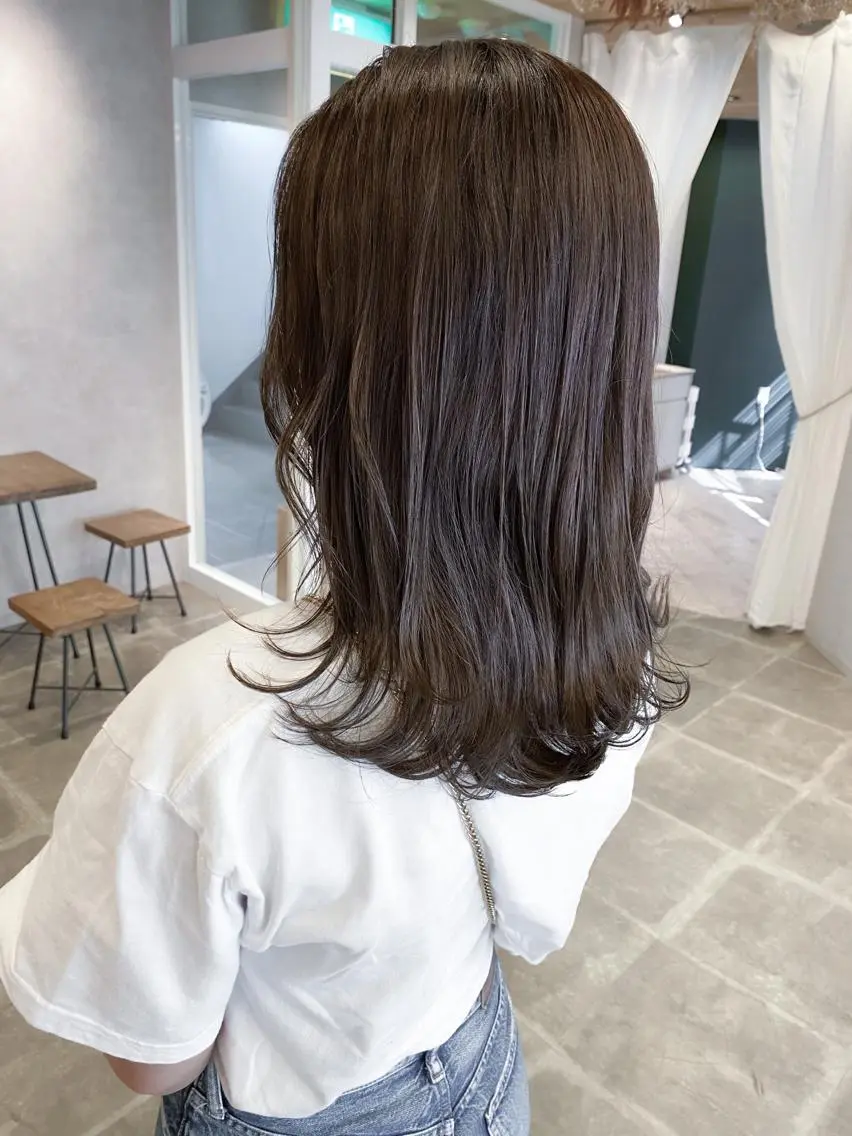 セミロング カラー ベージュカラー 透明感カラー カット ヘアカラー トリートメント 丹羽 隼人/髪質改善 /韓国ヘア🇰🇷のヘアスタイル