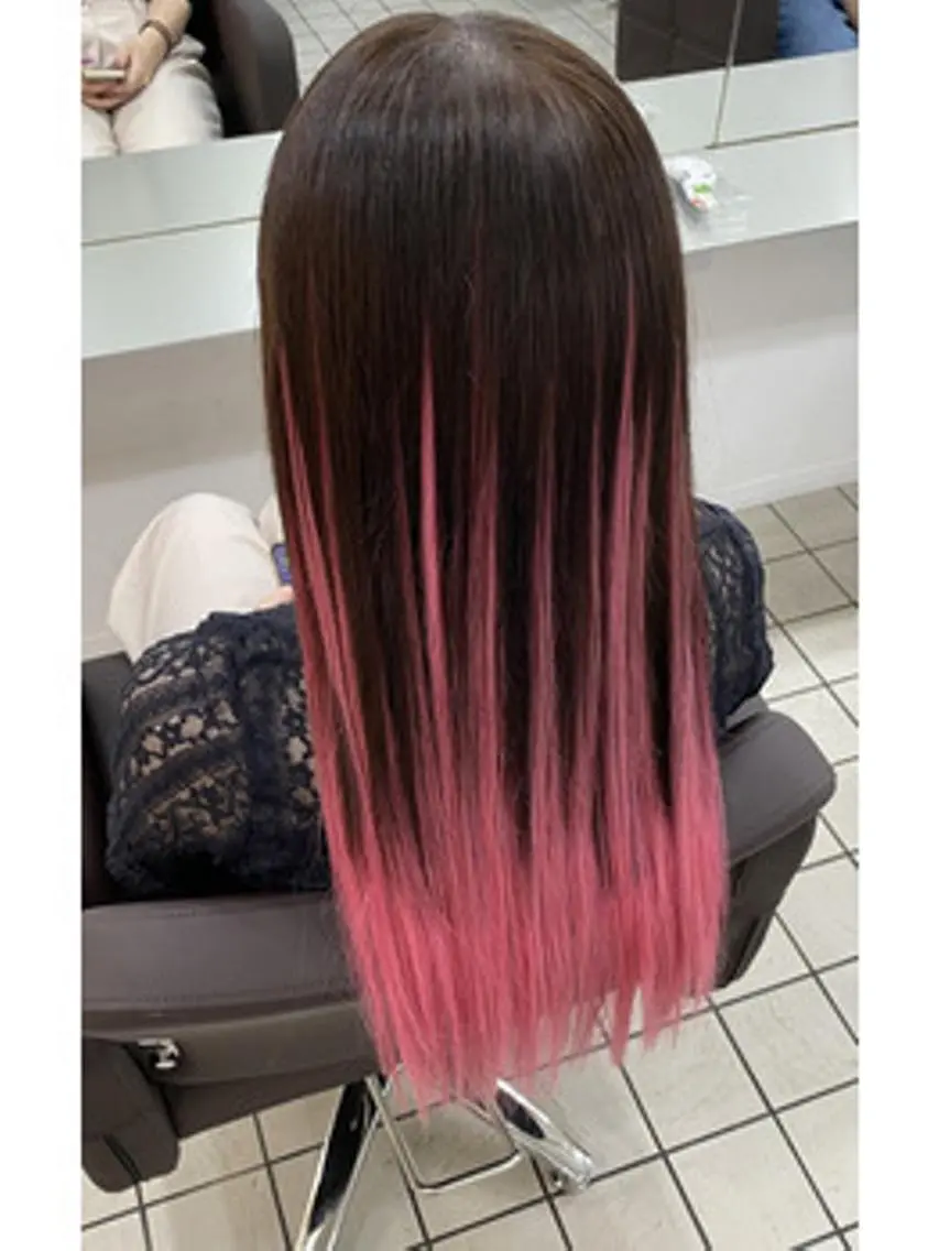 ロング カラー ヘアアレンジ ブリーチ ケアブリーチ ダブルカラー グラデーションカラー イルミナカラー LuciA/エクステ カラー7:30〜のヘアスタイル