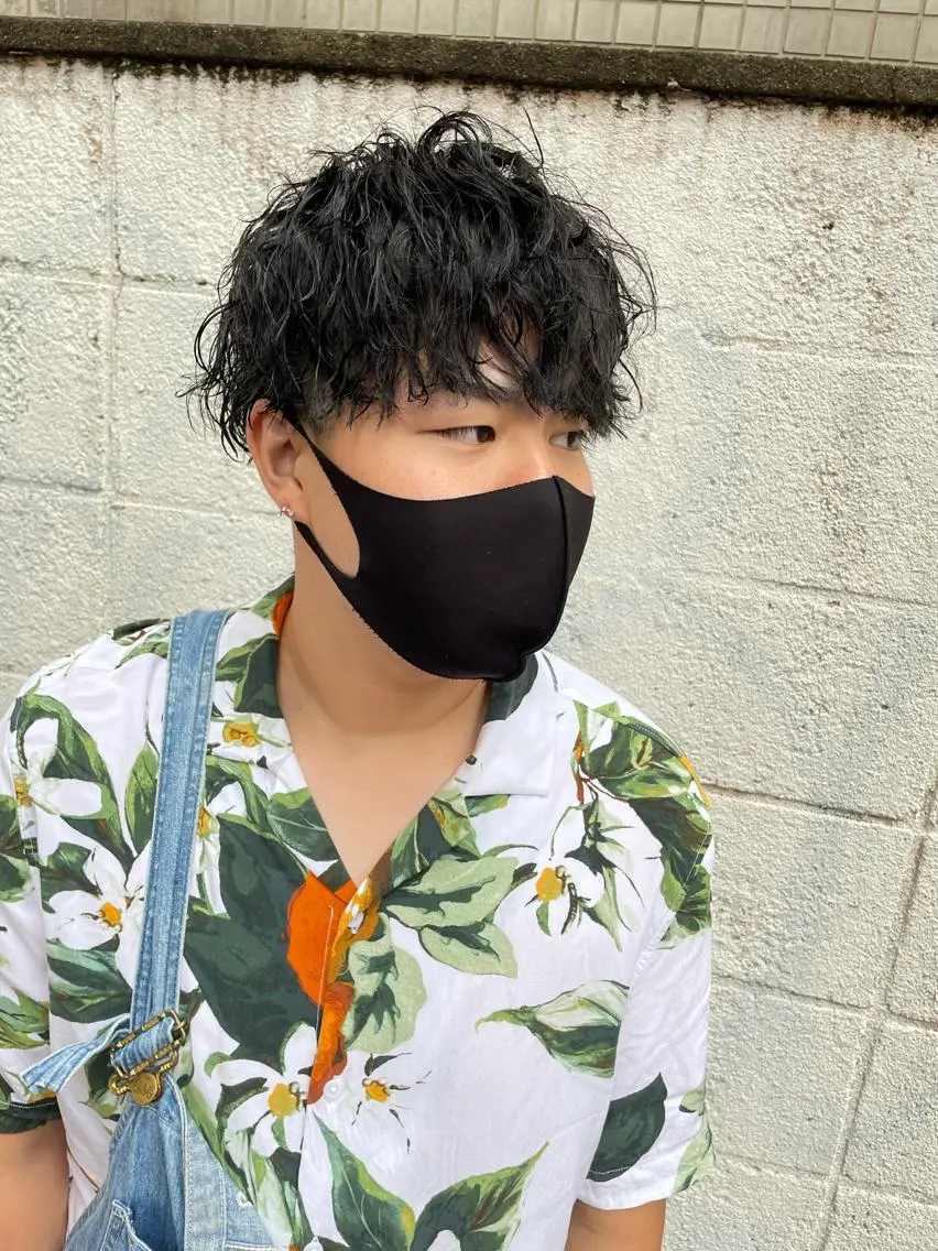 ミディアム ミディアムパーマ 渋谷 メンズヘア⭐️ タニグチヨシユキのヘアスタイル