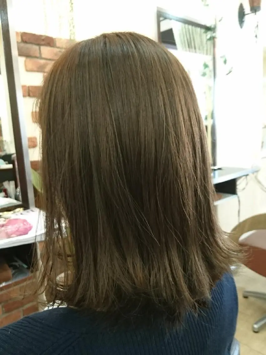 ミディアム ツヤ髪ケアカラー✨ 中谷良成のヘアスタイル