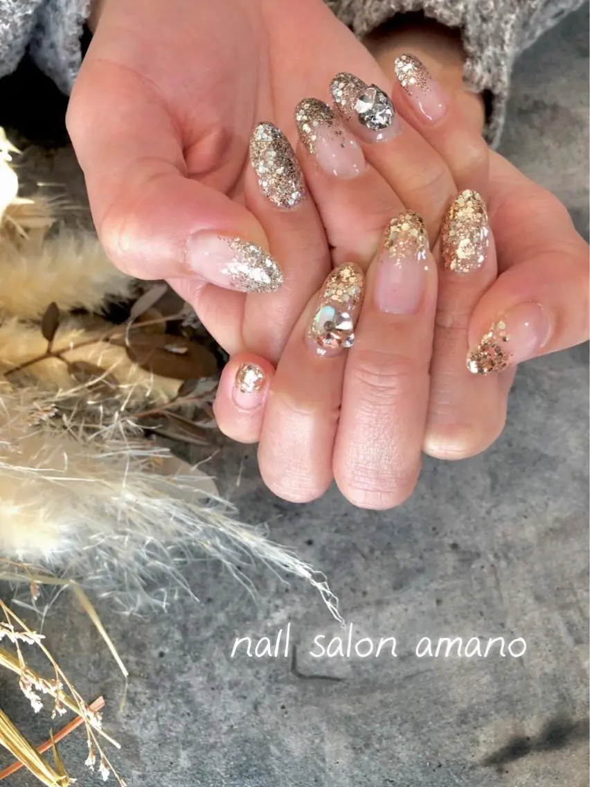 ネイル フラワーネイル ジェルネイル 大理石ネイル(マーブル) ニュアンスネイル シンプルネイル nail salon amanoのネイルデザイン