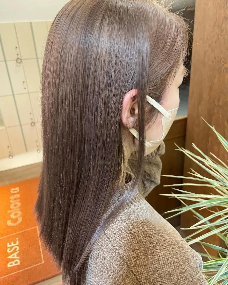 ミディアム カット ヘアカラー トリートメント しもかわ かほのヘアスタイル