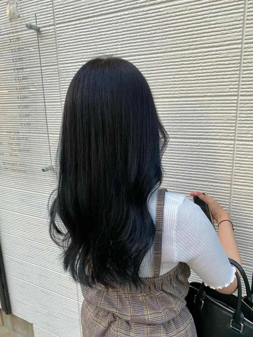 ロング カラー ブルーカラー 透明感カラー Rinka/梅田/ 透け感カラー🤎のヘアスタイル