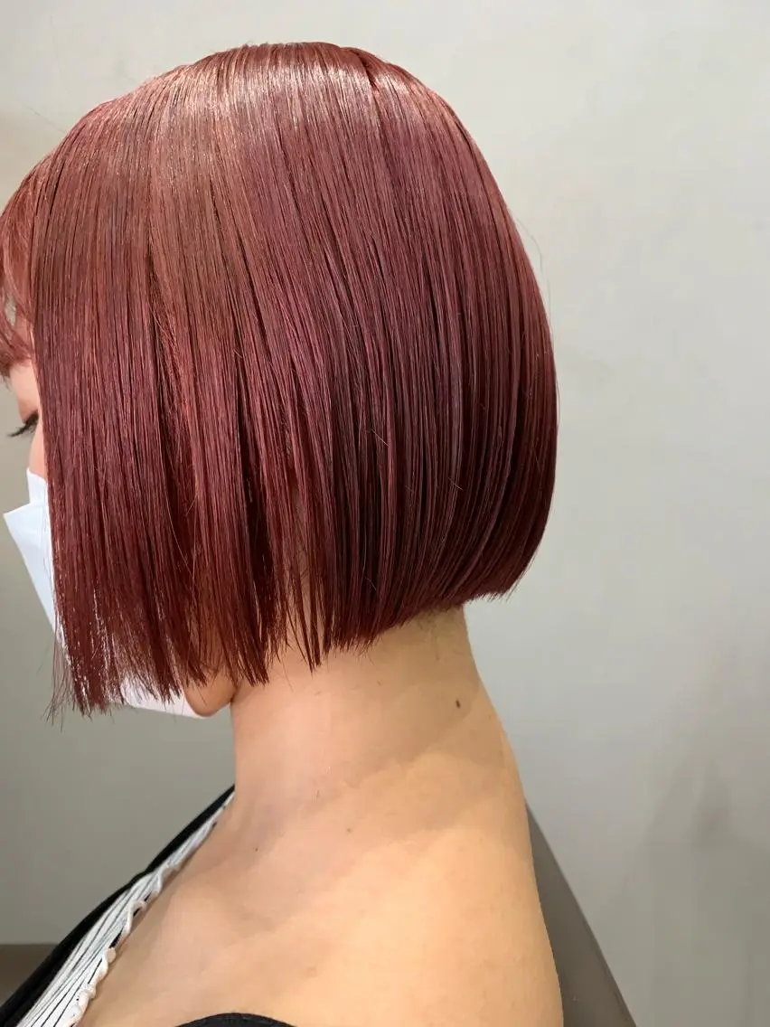 ショート カラー ボブパーマコテ巻き風 パーマNo1深江秀平のヘアスタイル