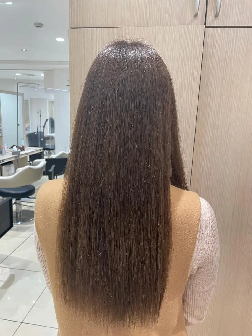 ロング カラー イルミナカラー トリートメント カット ヘアカラー トリートメント 韓国ヘアメイク🎀/ 縮毛矯正✨山本媛香のヘアスタイル